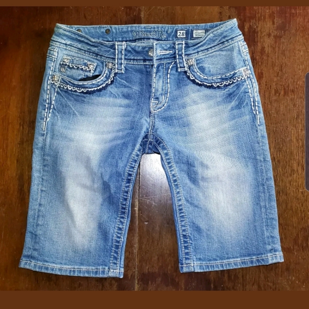 Miss Me Bermuda Jean Shorts
